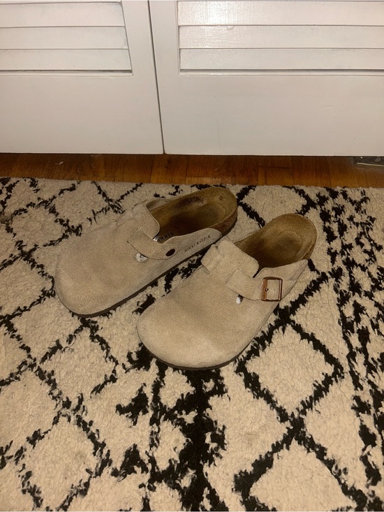 Birkenstock Shoes - Birkenstock Boston Clogs in Beige